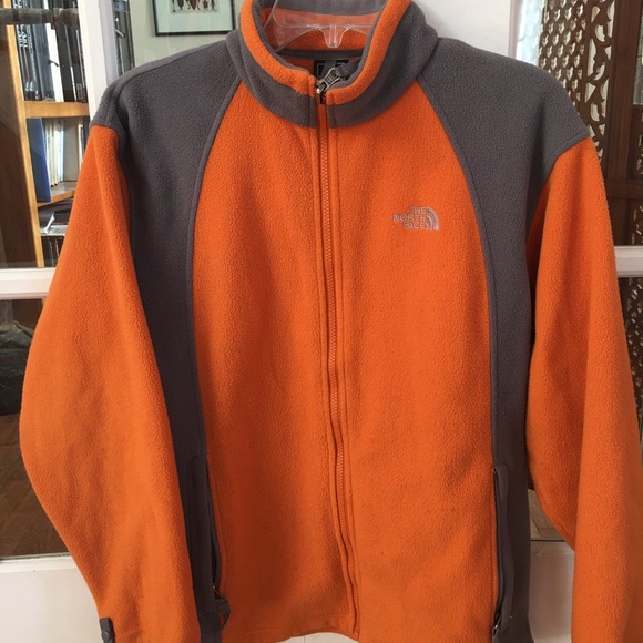 The North Face Other - Boy’s XL North Face fleece orange/gray jacket